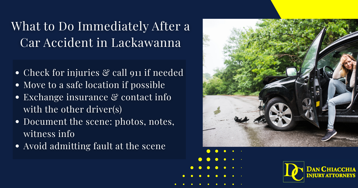 What To Do Immediately After a Car Accident in Lackawanna